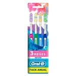 Ficha técnica e caractérísticas do produto Escova Dental Oral B Indicator Color Collection Macia Cabeça 35 Cores Sortidas com 4 Unidades