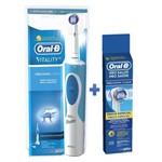 Escova Elétrica Oral-b Vitality D12 220V + Refil Oral-B Precision Clean com 4 Unidades