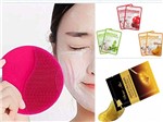 Ficha técnica e caractérísticas do produto Escova Limpeza Facial + 4 Máscara de Beleza Facial Sachês - Diversos