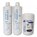 Zen Hair Escova Matizadora 4d + Zen Tox Matizador 3x1litro
