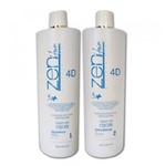 Escova Progressiva Zen Hair Matizadora 4d 2x1litro +