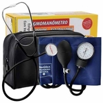 Ficha técnica e caractérísticas do produto Esfigmomanômetro Aneróide Com Estetoscópio - Premium