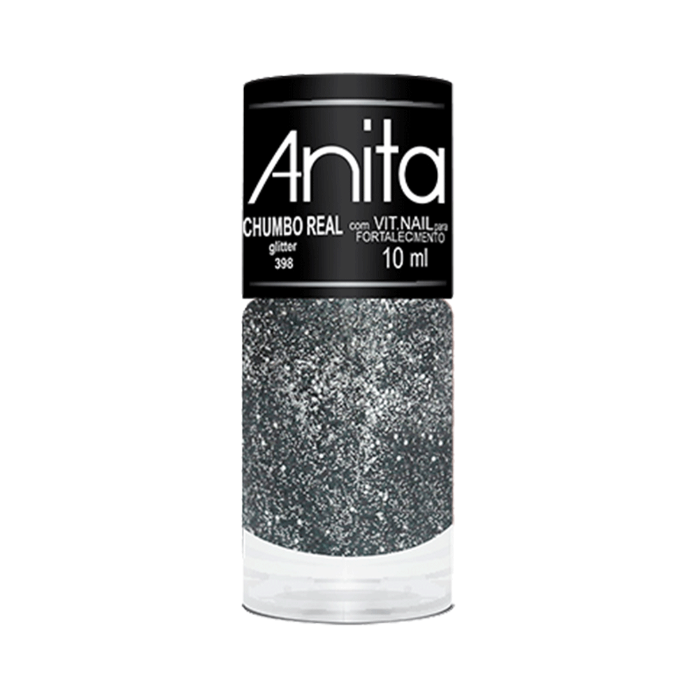 Ficha técnica e caractérísticas do produto Esmalte Anita Color Glitter Chumbo Real 10ml