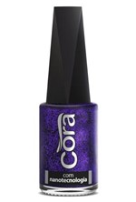Ficha técnica e caractérísticas do produto Esmalte Cora 9ml Black 11 Glitter Purple 88