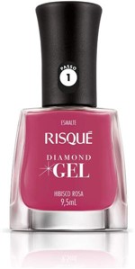 Ficha técnica e caractérísticas do produto Esmalte Risque Diamond Gel 9,5 Ml - Hibisco Rosa - Risqué