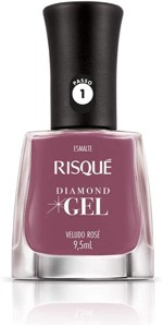 Ficha técnica e caractérísticas do produto Esmalte Risque Diamond Gel 9,5 Ml - Veludo Rosé Barato - Risqué