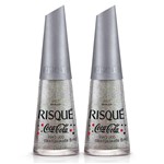 Ficha técnica e caractérísticas do produto Esmalte Risqué Viva o Lado Coca-Cola da Vida 8ml C/ 2un.