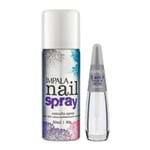 Ficha técnica e caractérísticas do produto Esmalte Spray Impala Nail Spray Cor Branco com 50ml + Base 2 em 1 com 7,5ml