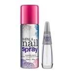 Ficha técnica e caractérísticas do produto Esmalte Spray Impala Nail Spray Cor Pink com 50ml + Base 2 em 1 com 7,5ml