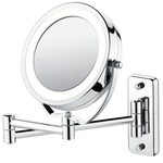 Ficha técnica e caractérísticas do produto Espelho Articulado Iluminação Led Ampliação 5x Casa Banheiro