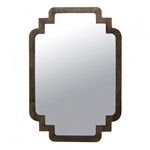 Espelho C/ Moldura de Madeira Escura - Design Deco Anos 60 - Btc Decor