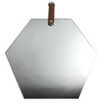 Ficha técnica e caractérísticas do produto Espelho 33cm de Vidro Frameless Hexagon Urban - H40852 - Prata