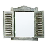 Ficha técnica e caractérísticas do produto Espelho com Moldura de Madeira Formato Janela - M&M Transparente