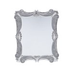 Espelho com Moldura de Plástico 20X25cm Euro Prata Prestige