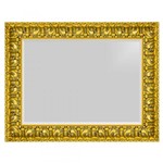 Espelho com Moldura Cor Ouro Envelhecido 50x50cm - Decore Pronto