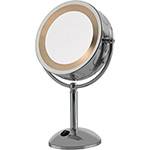 Ficha técnica e caractérísticas do produto Espelho de Aumento Dupla Face Light 3x - Cromado - G-Life 110V