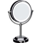 Ficha técnica e caractérísticas do produto Espelho de Aumento Dupla Face Mor com Iluminação em Led 8484 - Cromado