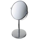 Ficha técnica e caractérísticas do produto Espelho de Aumento MOR 8481 Giratório Dupla Face Inox