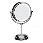 Ficha técnica e caractérísticas do produto Espelho de Bancada com Aumento e Iluminação Dupla Face 8484 - Mor - Mor