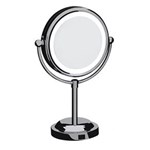 Ficha técnica e caractérísticas do produto Espelho de Bancada com Aumento e Iluminação Dupla Face 8484 - Mor