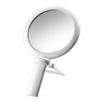 Ficha técnica e caractérísticas do produto Espelho de Mão Dupla Face Modelo 20300 Branco