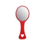 Ficha técnica e caractérísticas do produto Espelho de Mão Oval Preven - Vermelho