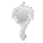 Espelho de Mão Princesa 36cmx15,5cmx2cm G12 Branco