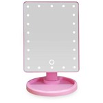 Ficha técnica e caractérísticas do produto Espelho de Mesa Articulado com Led P/ Maquiagem - Cor Rosa