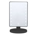 Ficha técnica e caractérísticas do produto Espelho de Mesa com Led para Maquiagem Portátil - Cor Preto