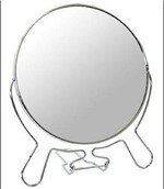 Ficha técnica e caractérísticas do produto 10 Espelho de Mesa 7'' com Lente de Aumento - Dupla Face - Fisgar