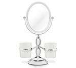 Ficha técnica e caractérísticas do produto Espelho de Mesa com Zoom 5x Profissional para Maquiagem e Salão Jacki Design Branco