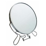 Ficha técnica e caractérísticas do produto Espelho de Mesa Dupla Face com Aumento Maquiagem Ótica Salão 7 Polegadas - Ns