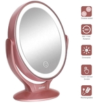 Ficha técnica e caractérísticas do produto Espelho De Mesa Para Maquiagem Touch Com Led Usb Dupla Face Aumentativo - AF-802