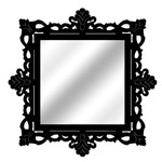 Ficha técnica e caractérísticas do produto Espelho de Parede 14849P Preto 70x70 Art Shop