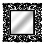 Ficha técnica e caractérísticas do produto Espelho de Parede 14850P Preto 70x70 Art Shop