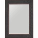 Espelho de Parede Decor com Moldura Larga Marrom e Preta com Bisotê 60x80cm - Decore Pronto