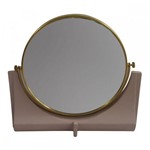 Espelho de Resina e Metal Dourado 25cm X 7cm X 24cm - Btc Decor