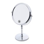 Ficha técnica e caractérísticas do produto Espelho Duplo para Banheiro de Ferro Cromado 23,8x14x35,2cm 25779 - Prestige