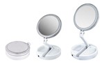 Ficha técnica e caractérísticas do produto Espelho Maquiagem Dobravél LED Frontal e Traseira - Aiker