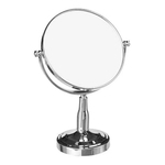 Ficha técnica e caractérísticas do produto Espelho Mesa Maquiagem Redondo 2 Faces Amplia Em 3 X
