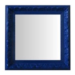 Espelho Moldura Rococó Raso 16399 Azul Art Shop