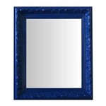 Espelho Moldura Rococó Raso 16401 Azul Art Shop