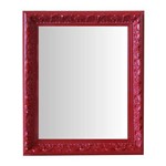 Espelho Moldura Rococó Raso 16393 Vermelho Art Shop
