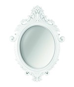 Ficha técnica e caractérísticas do produto Espelho Nancy Oval Rococo Branco - Mart