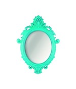 Ficha técnica e caractérísticas do produto Espelho Natalie Oval Rococo Azul - Mart