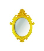 Ficha técnica e caractérísticas do produto Espelho Natasha Oval Rococo Amarelo - Mart