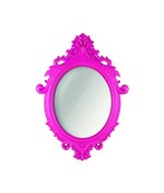 Espelho Nicole Oval Rococo Rosa - Mart