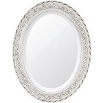 Ficha técnica e caractérísticas do produto Espelho Oval Bisotê 26190 (66x85cm) Branco Provençal - Ornamental Design