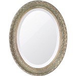 Ficha técnica e caractérísticas do produto Espelho Oval Bisotê 26191 (66x85cm) Prata Envelhecido - Ornamental Design