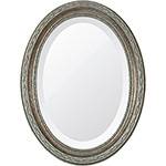 Espelho Oval Bisotê 26413 (25x37cm) Prata Envelhecido - Ornamental Design